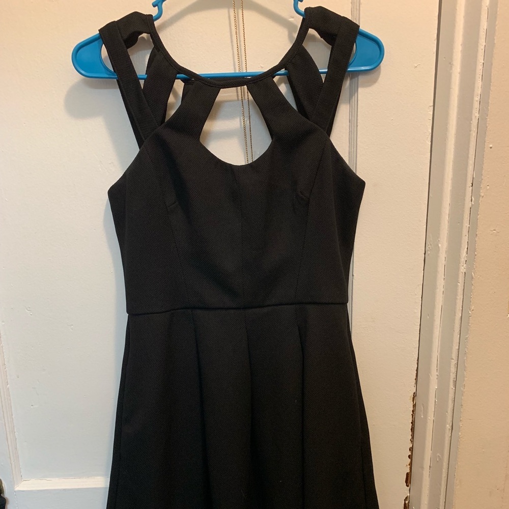 Betsey Johnson Pleatee Cutout Dress Black 6